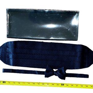 Molly Rodgers Troubadou Tuxedo Set BowTie / Cummerbund Navy Black Sz All